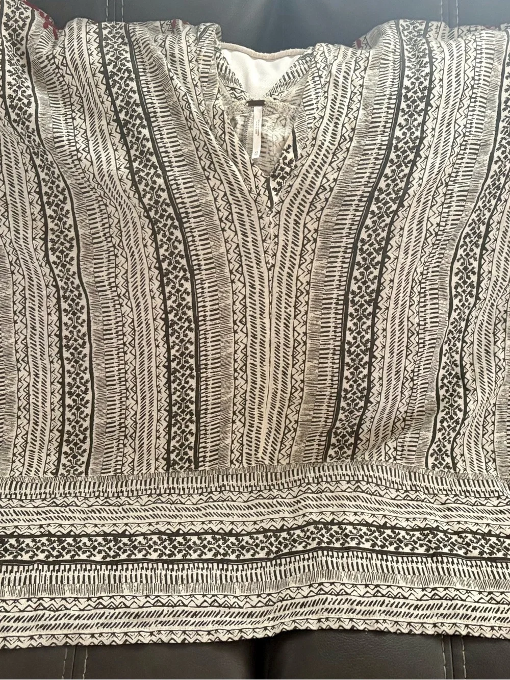 Free People Tribal Beat Kaftan Tunic Oversized Embroidered